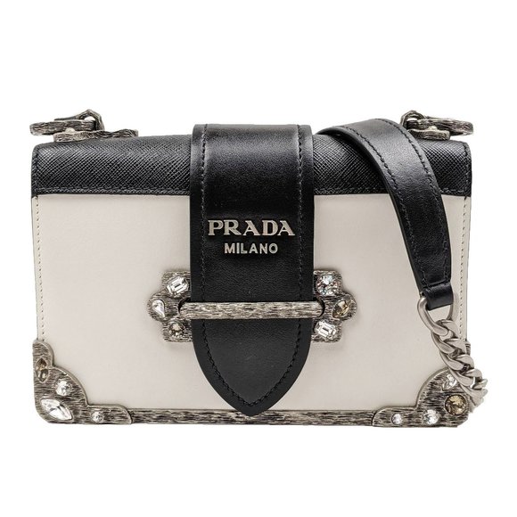 Prada Handbags - SOLD Prada Crystal Embellished White Crossbody